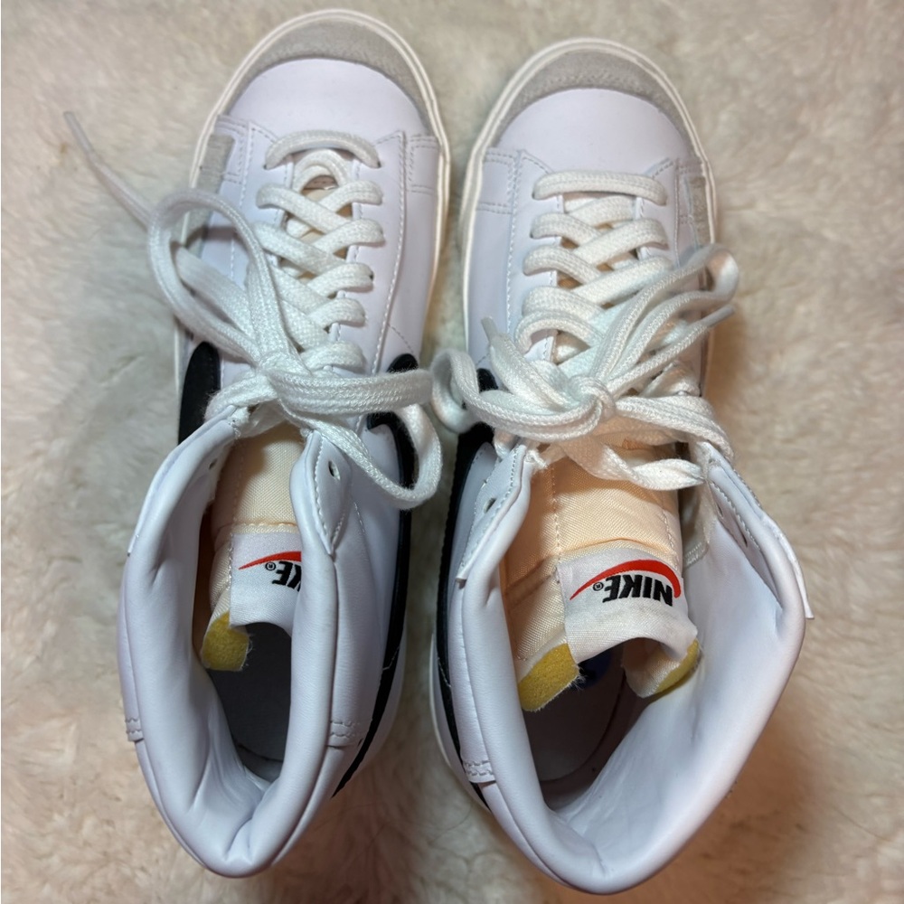 Nike White and Black mid blazers